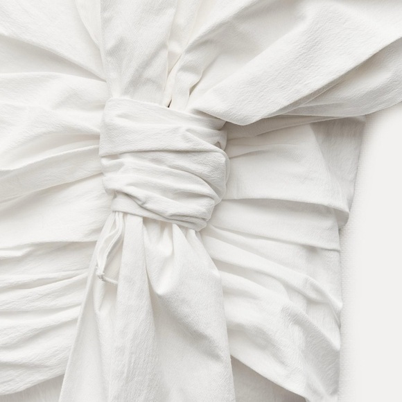 🦋 Bloggers Favorite 🦋 NWT Zara Knotted Mini Skirt ZW Collection Size M - Picture 14 of 16